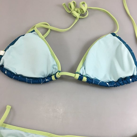 Original Penguin XS Blue Two-Piece String Bikini - Picture 4 of 6
